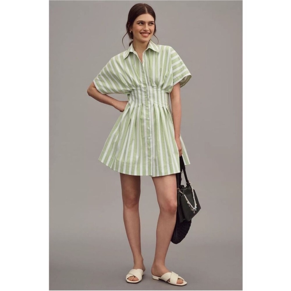 Anthropologie The Tobie Mini Shirt Dress by Exquise - Picture 2 of 8